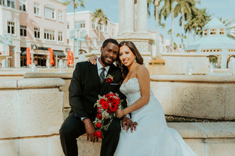 Couple laughing together during intimate elopement in Madrid, authentic wedding photography Spain.