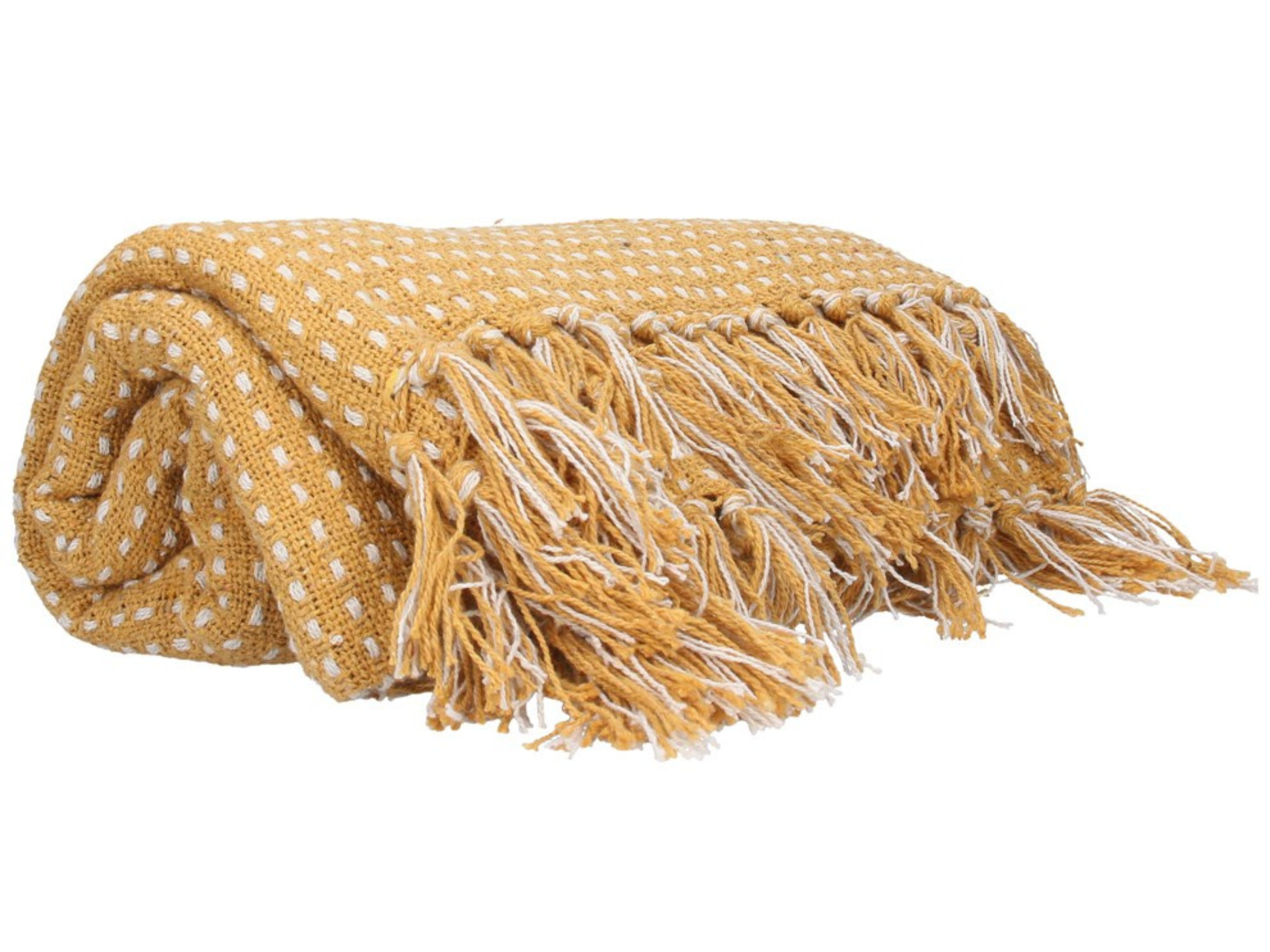 Mustard Cotton Throw