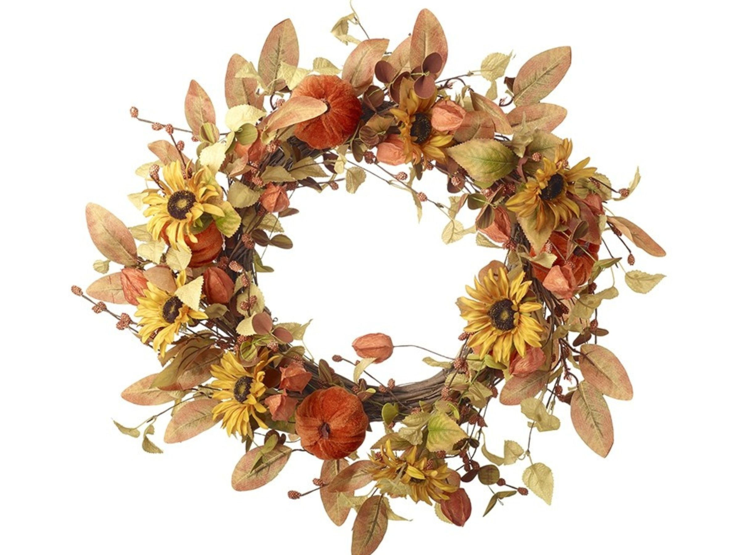 Autumn Sunflowers Wreath