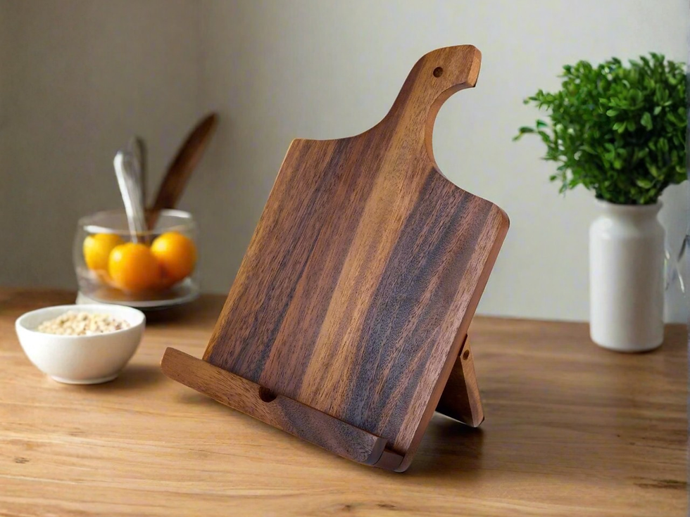 Acacia Wood Cookbook and Tablet Stand