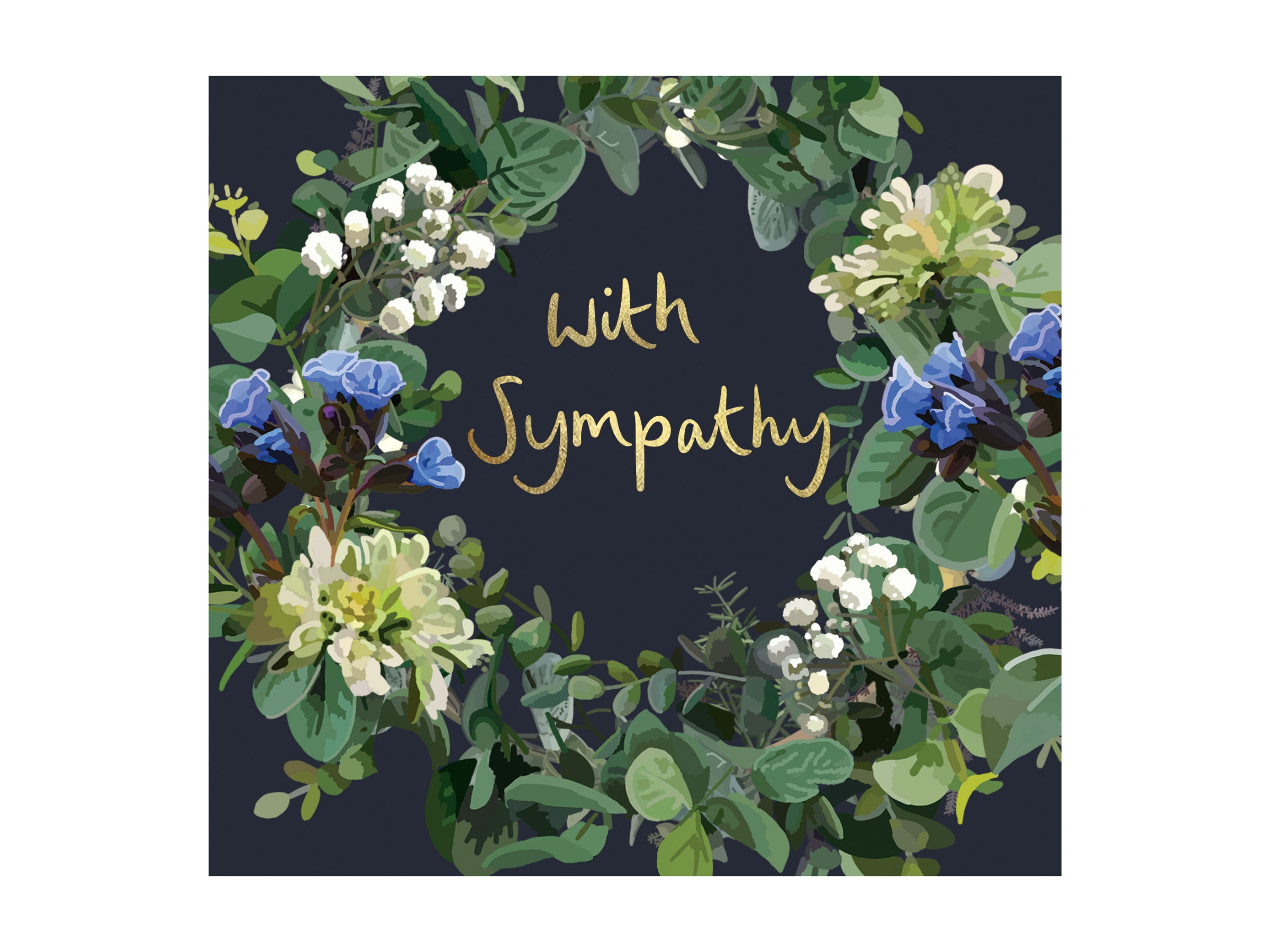 Winter Florals With Sympathy Greeting Card Sarah Kelleher