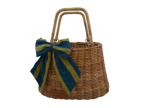 Wicker Basket Bag with Bow | House to Haven