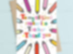 Thank you Teacher greeting card