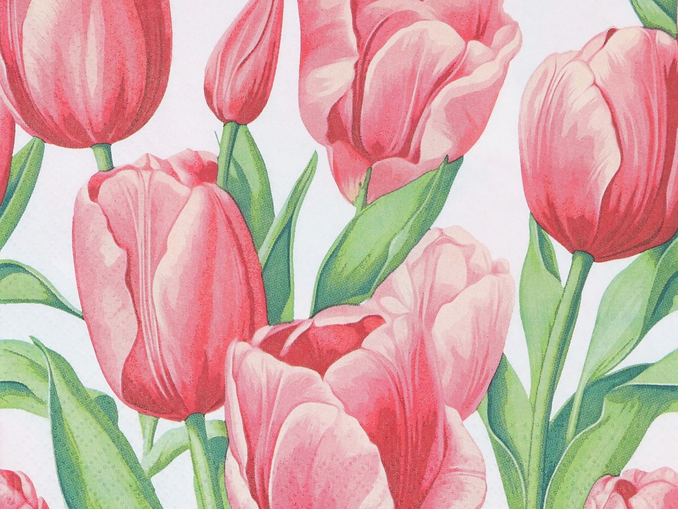 Pink Tulip Paper Napkin