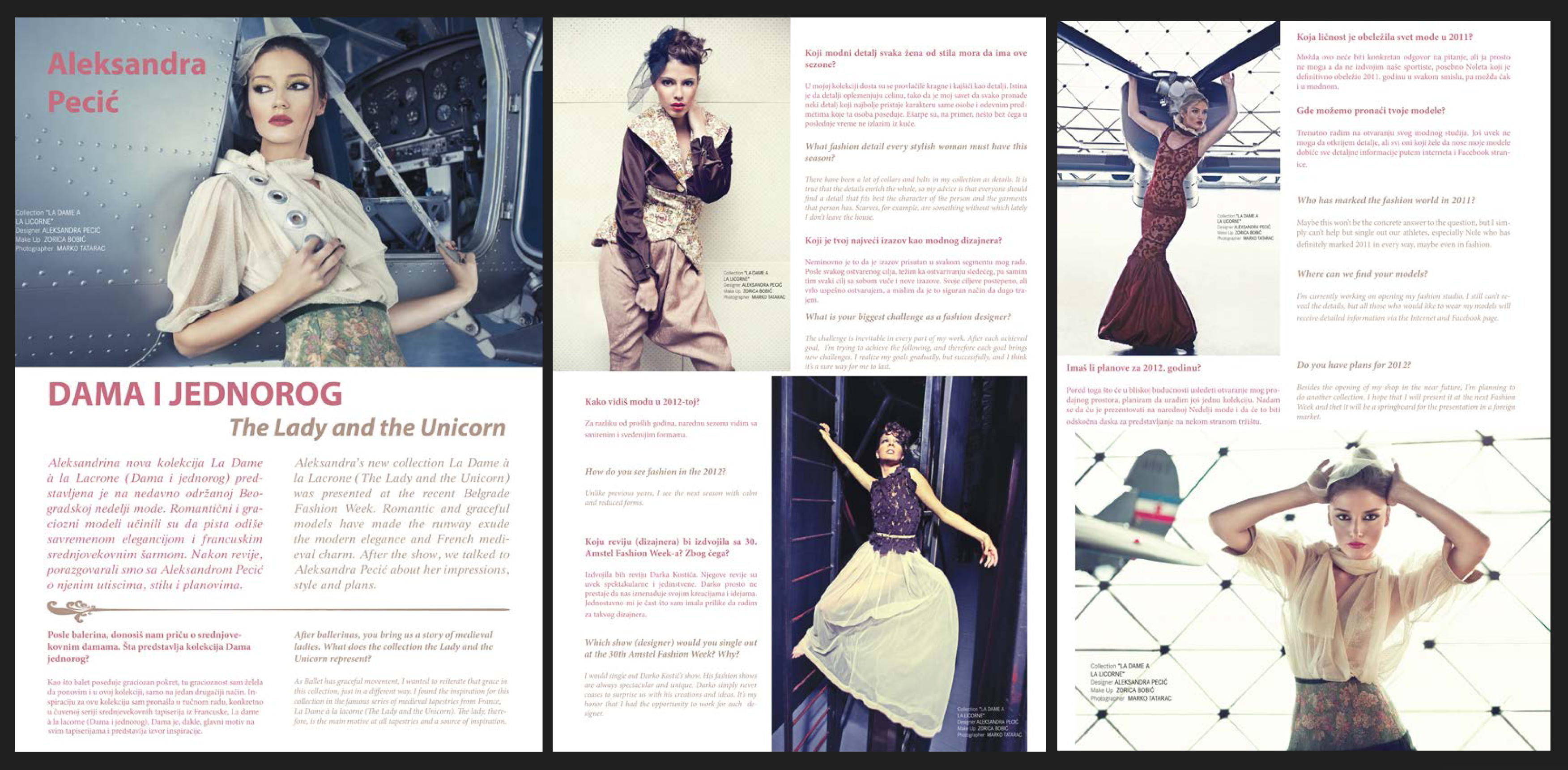 Design of pages for the magazine