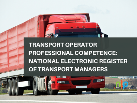 Transport Operator Professional Competence: National Electronic Register of Transport Managers
