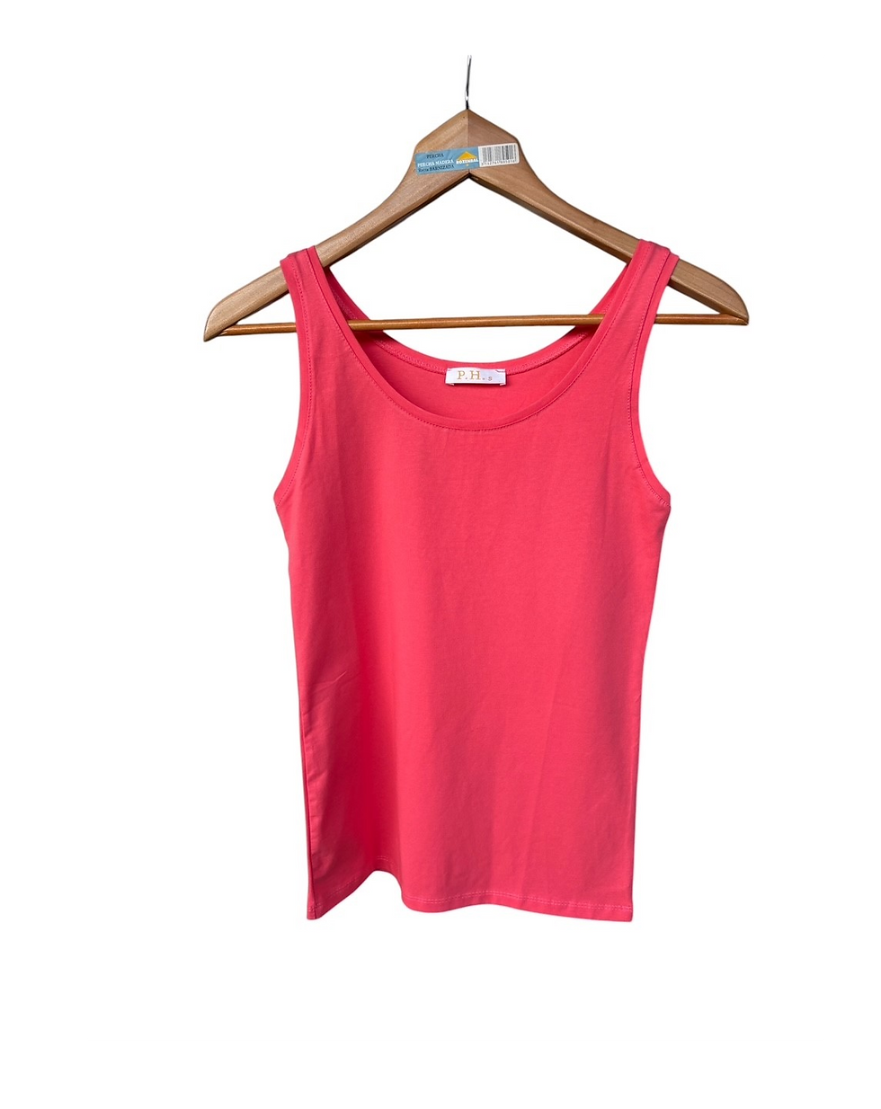 Camiseta rosa sin mangas, prenda básica TOPIXMODA