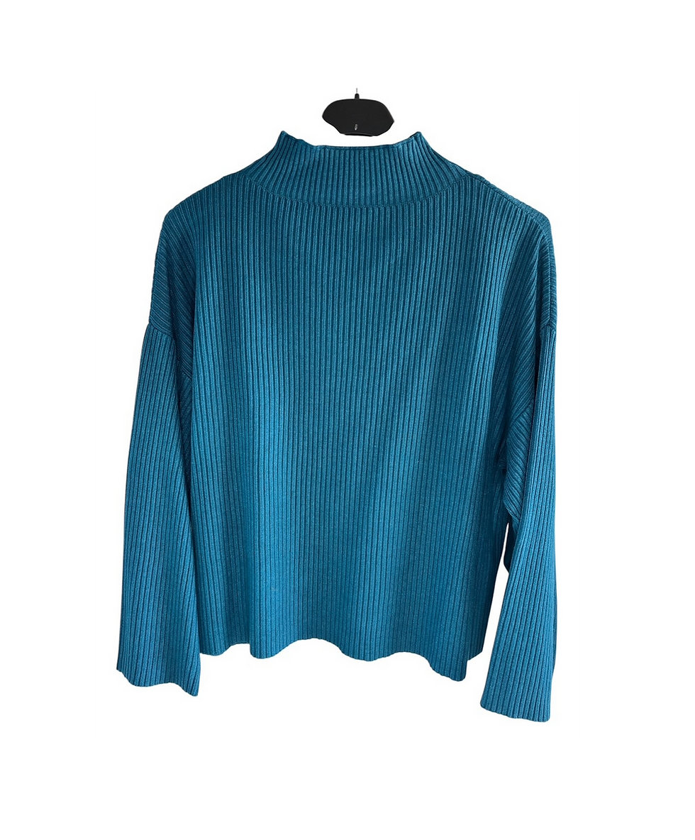 Suéter cuello alto azul TOPIXMODA