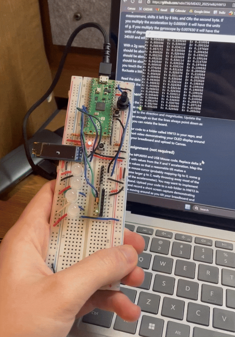 ME 433 - IMU Line Display