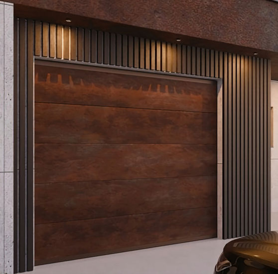 PORTÃO PAINEL AÇO CORTEN LISO