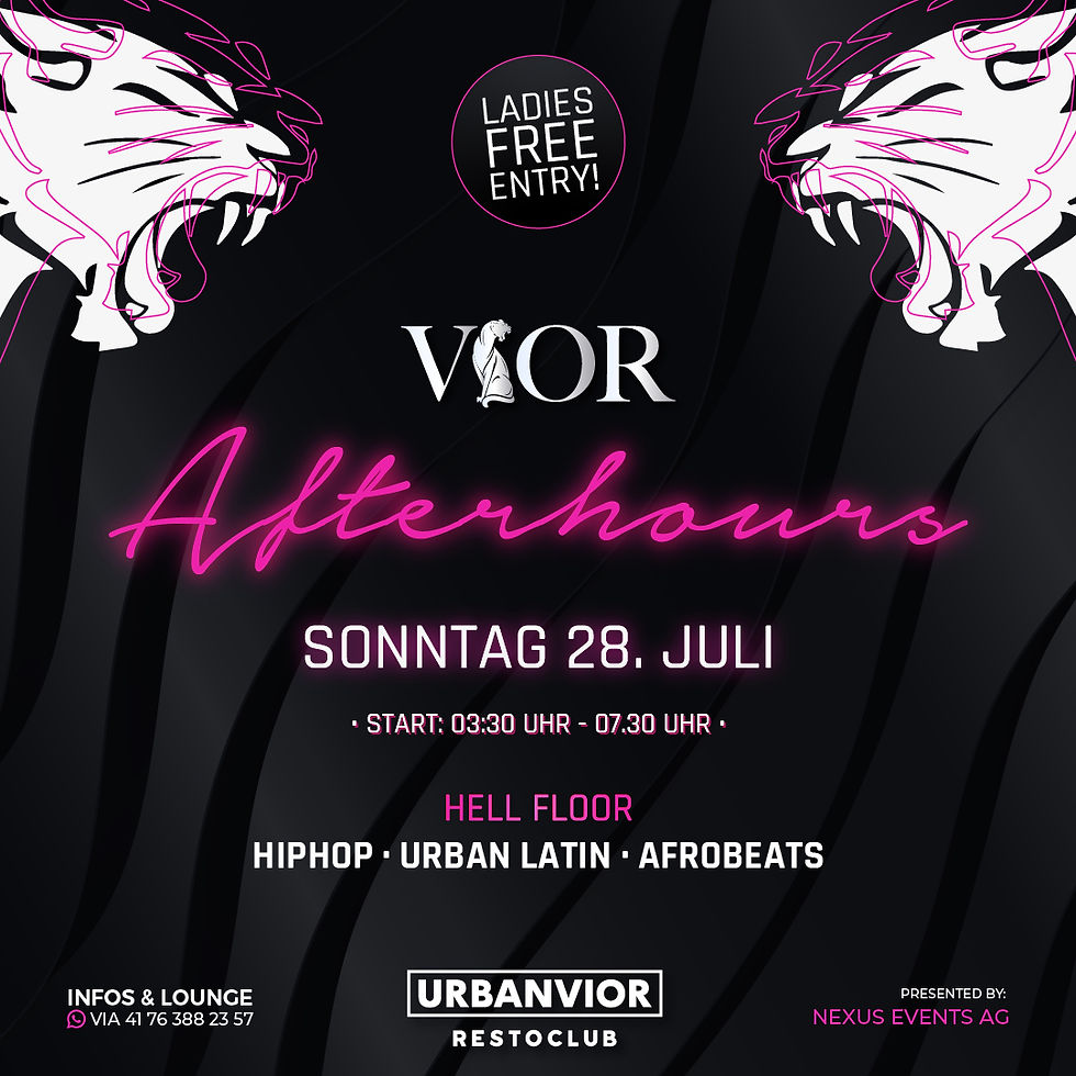 "Afterhours": NEU: Ladies Free Entry
