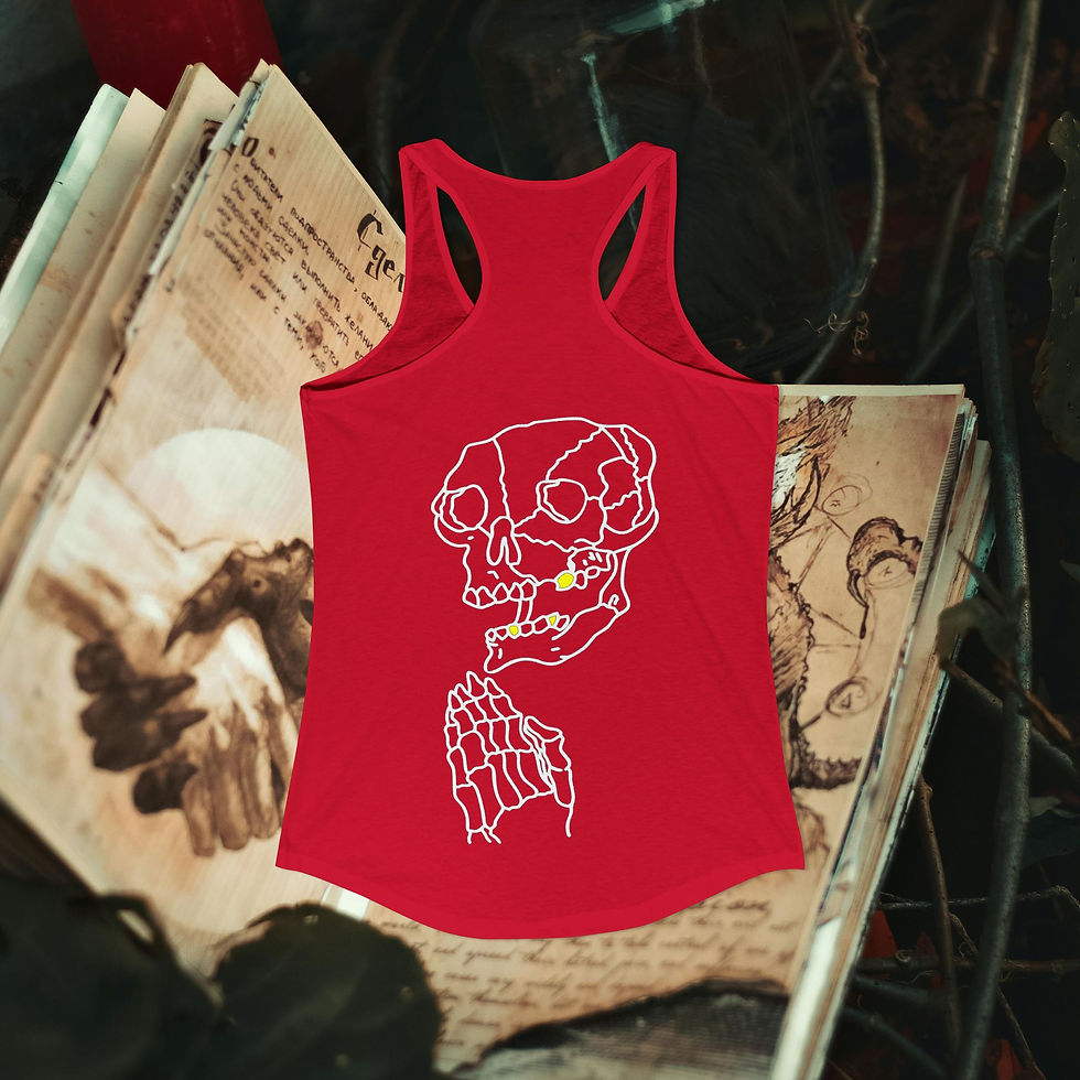 Thumbnail: Prayers For The Damned Racerback Tank 