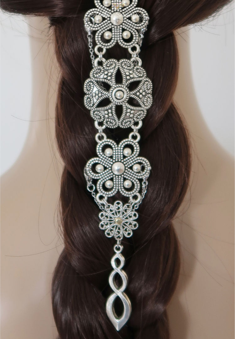 Miniature : Barrette-armure "THORËS" Gris et noir