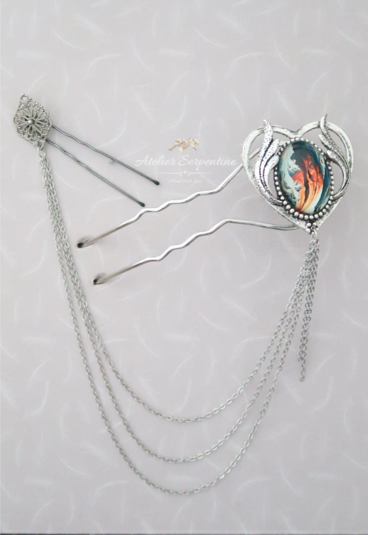 Miniature : Epingle XXL + chaine "LOVELY"