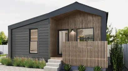 Custom ADU construction by Bay Scenery with full kitchen and loft space