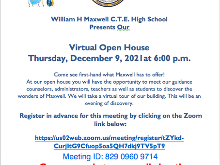 Maxwell Open House Thursday December 9, 2021