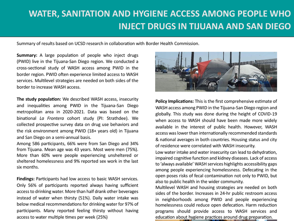 WASH access among people who inject drugs in Tijuana and San Diego