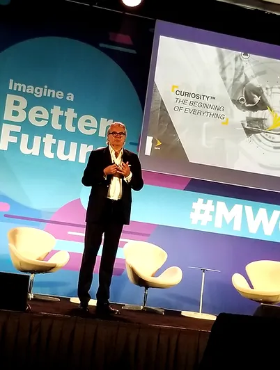 Sprint executive giving a presentation onstage