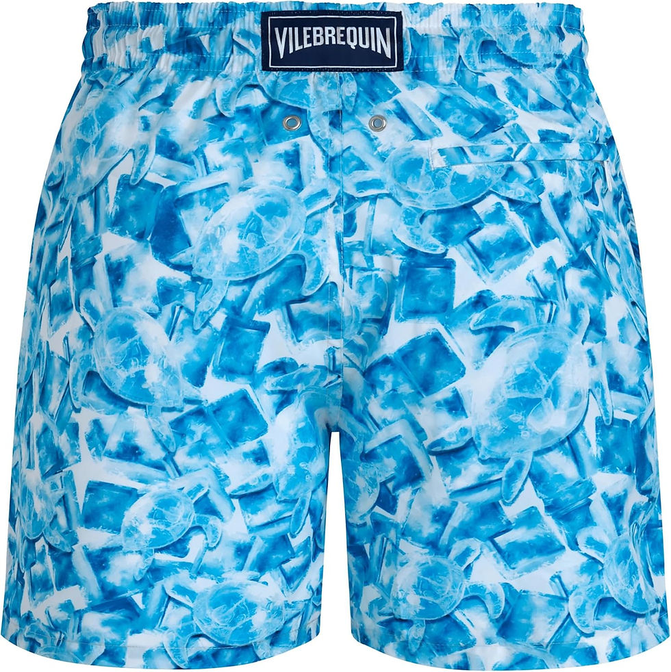Miniature : Maillot de bain homme ultra-léger et pliable Iced Turtles│VILEBREQUIN