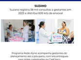 Suzano registra 38 mil consultas a gestantes em 2025 e distribui 600 kits de enxoval