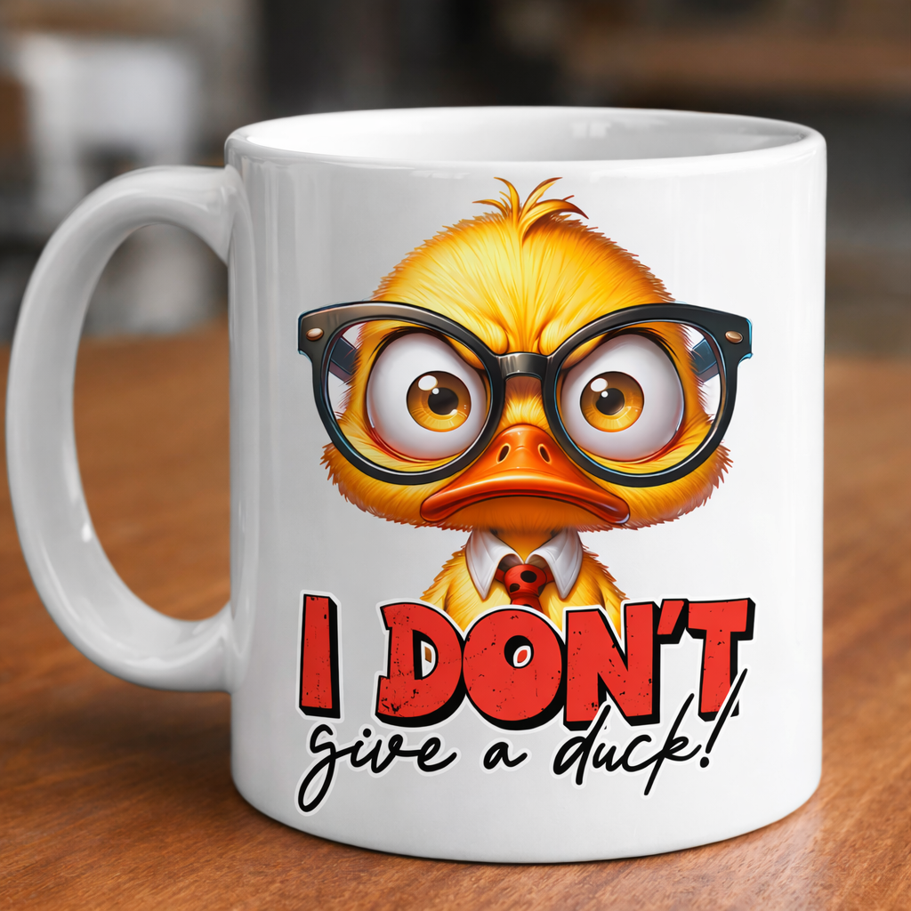 I Don’t Give a Duck – 12 oz Coffee Mug 🦆☕