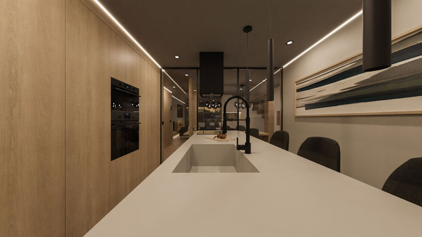 DISEÑO COCINA CON ISLA