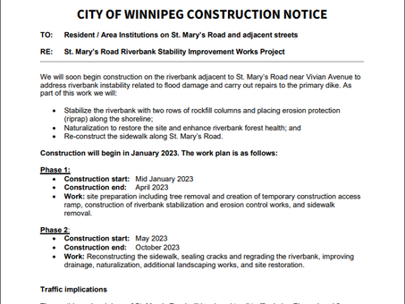 St. Mary's Road Riverbank Stability Project 