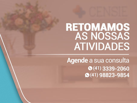 Retomamos as atividades - agende a sua consulta