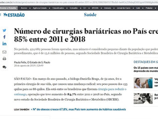 Dados sobre bariátrica é notícia destaque no Estadão