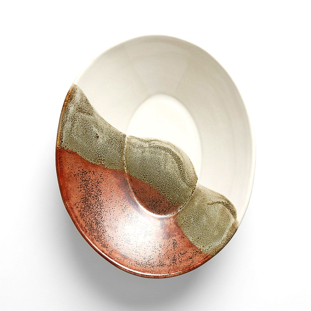 Polished Copper Oval Bowl