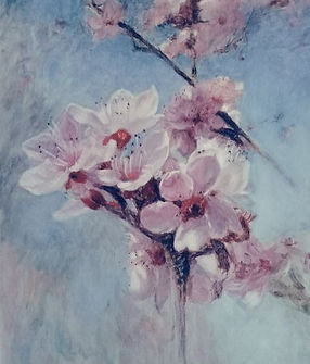 C'est le printemps huile sur bois 47x31_