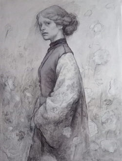 Copie de fusain et huile sur toile (81x61)