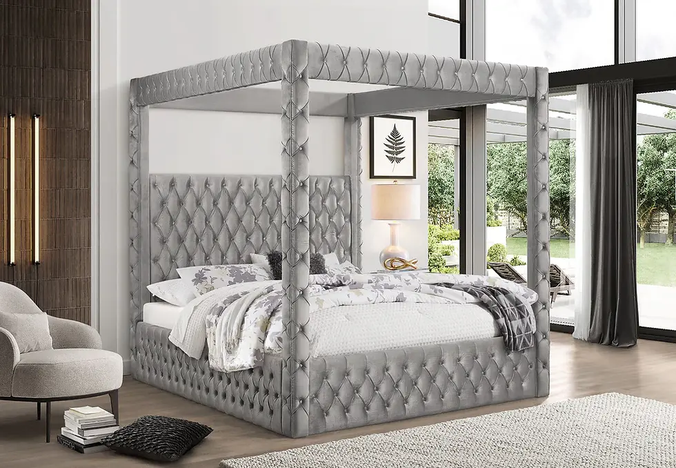 Queen Bed Grey  Aya