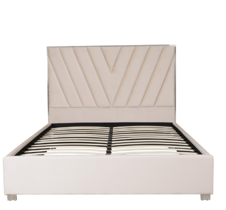 Queen Bed  Silver Beige Sapphire