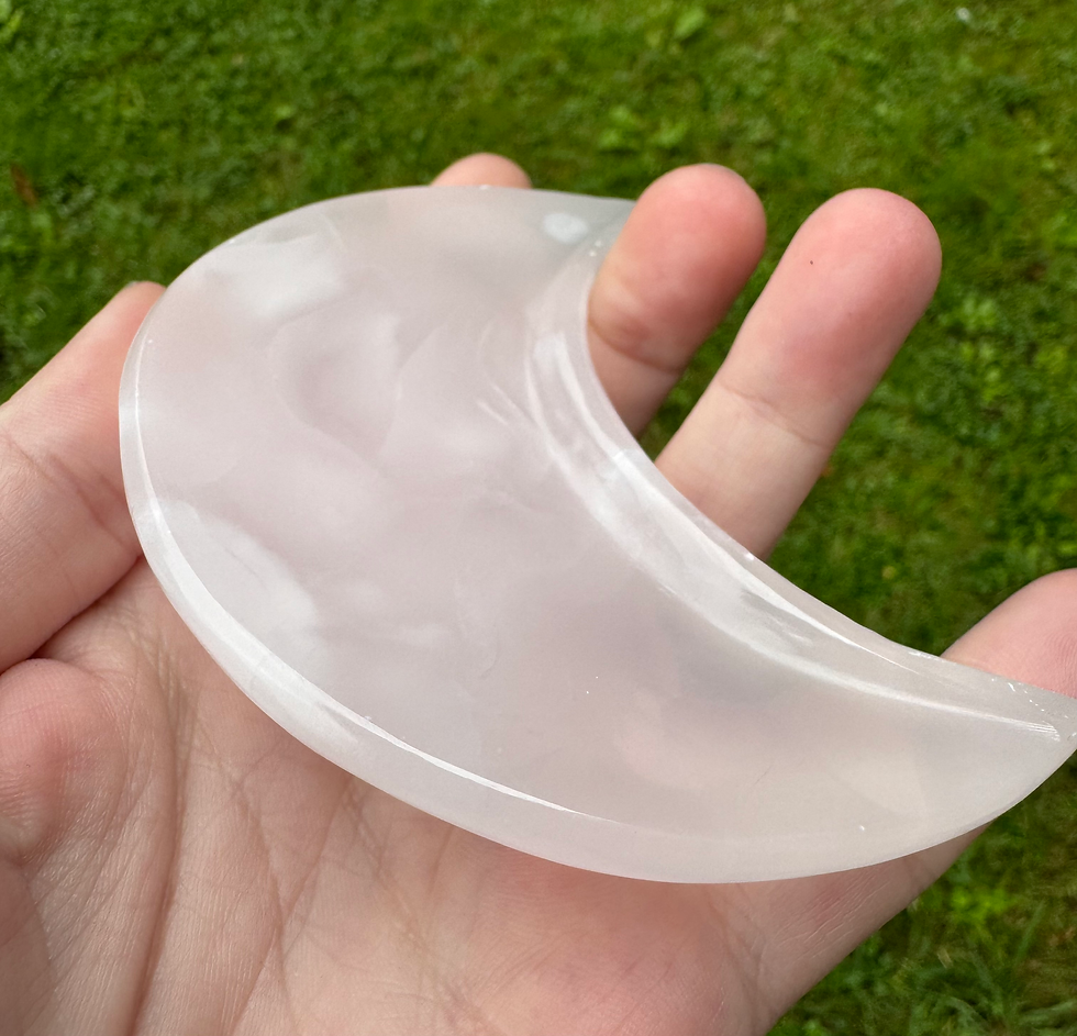 Thumbnail: Pink Calcite Crescent Moon Bowls - PAKISTAN