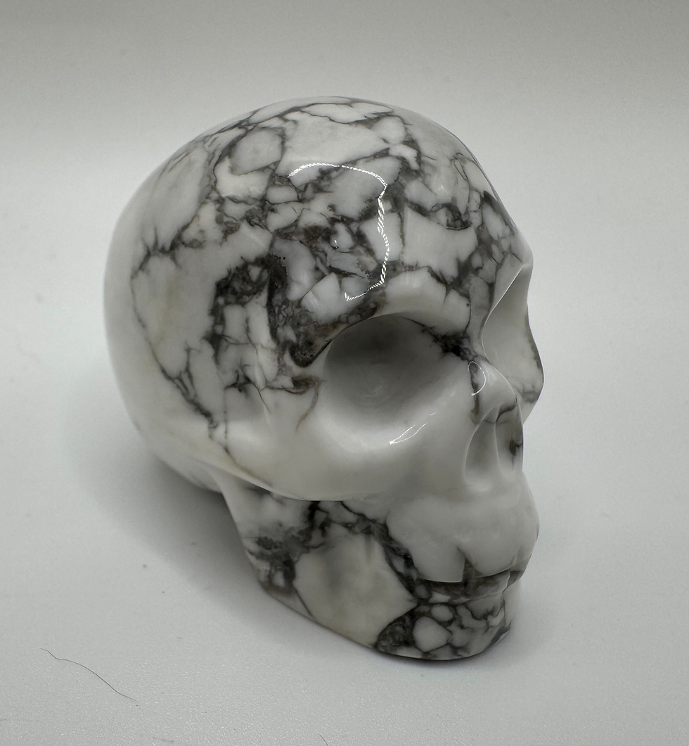 Thumbnail: Howlite Skull - ZIMBABWE - One Supplied