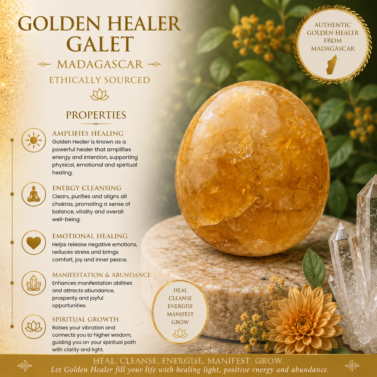 Golden Healer Galet - MADAGASCAR