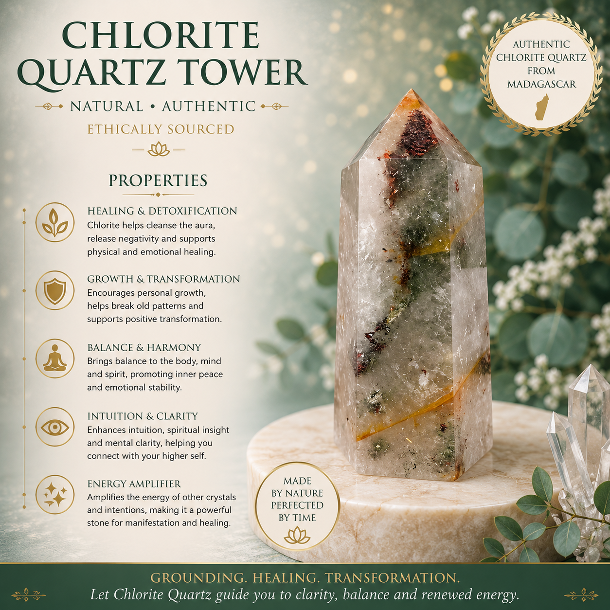 Chlorite Quartz Tower