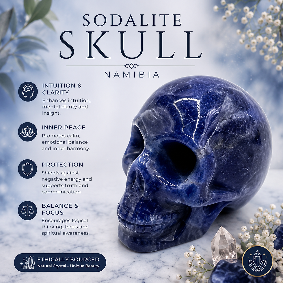 Thumbnail: Sodalite Skull - NAMIBIA - One Supplied