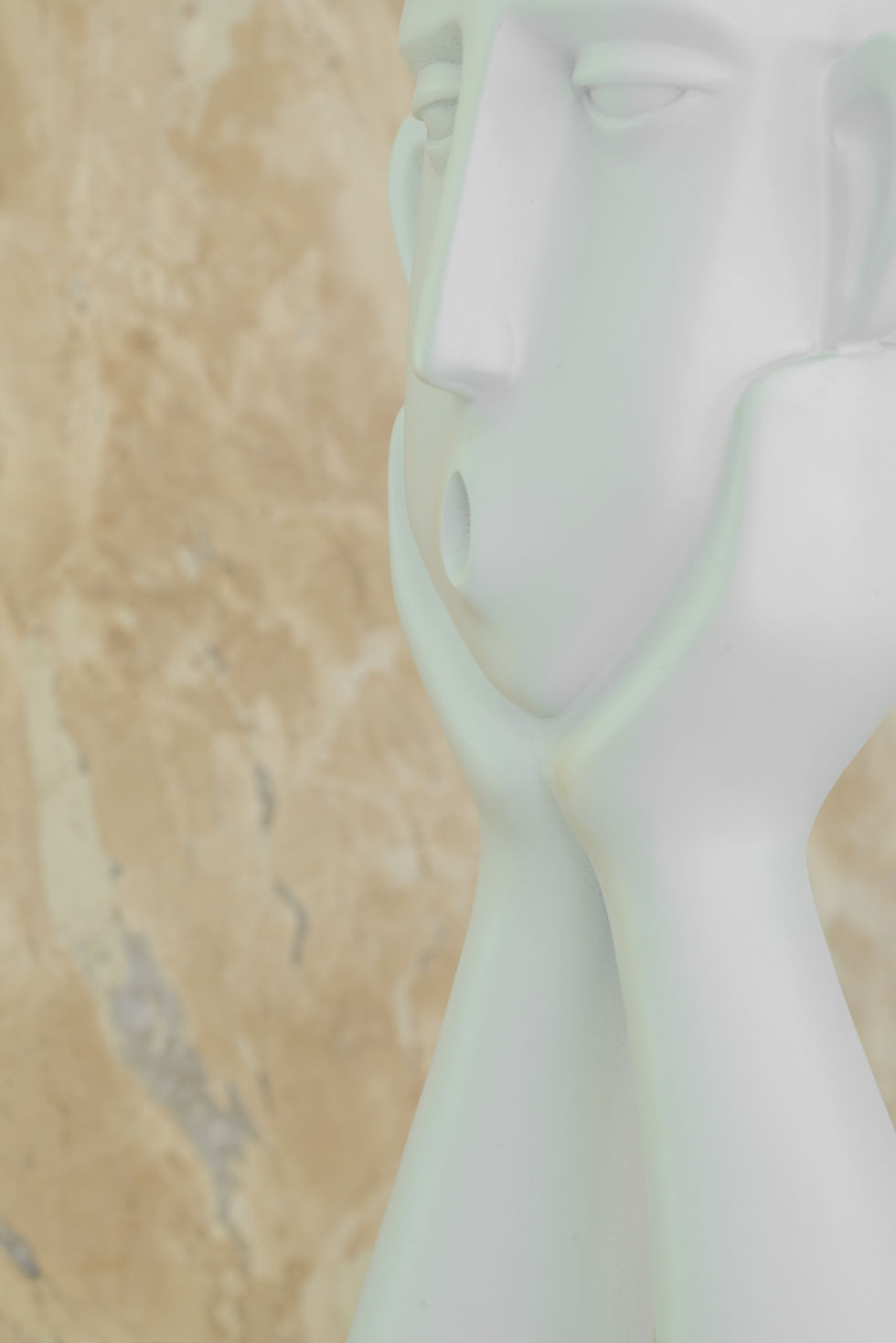 Miniatura: Escultura ou vaso de face humana em cerâmica
