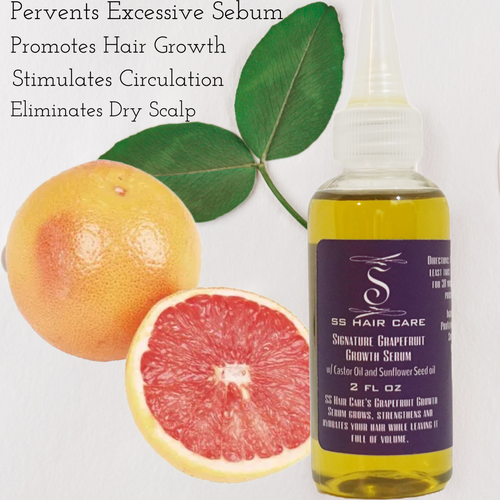 SS Hair Care's Grapefruit Growth Serum w/Castor Oil & Sunflower Seed