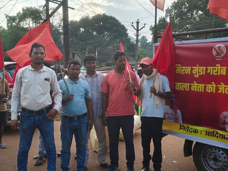 जॉन मिरन की रिहाई की मांग को लेकर कामगार यूनियन का नुक्कड़ सभा अभियान