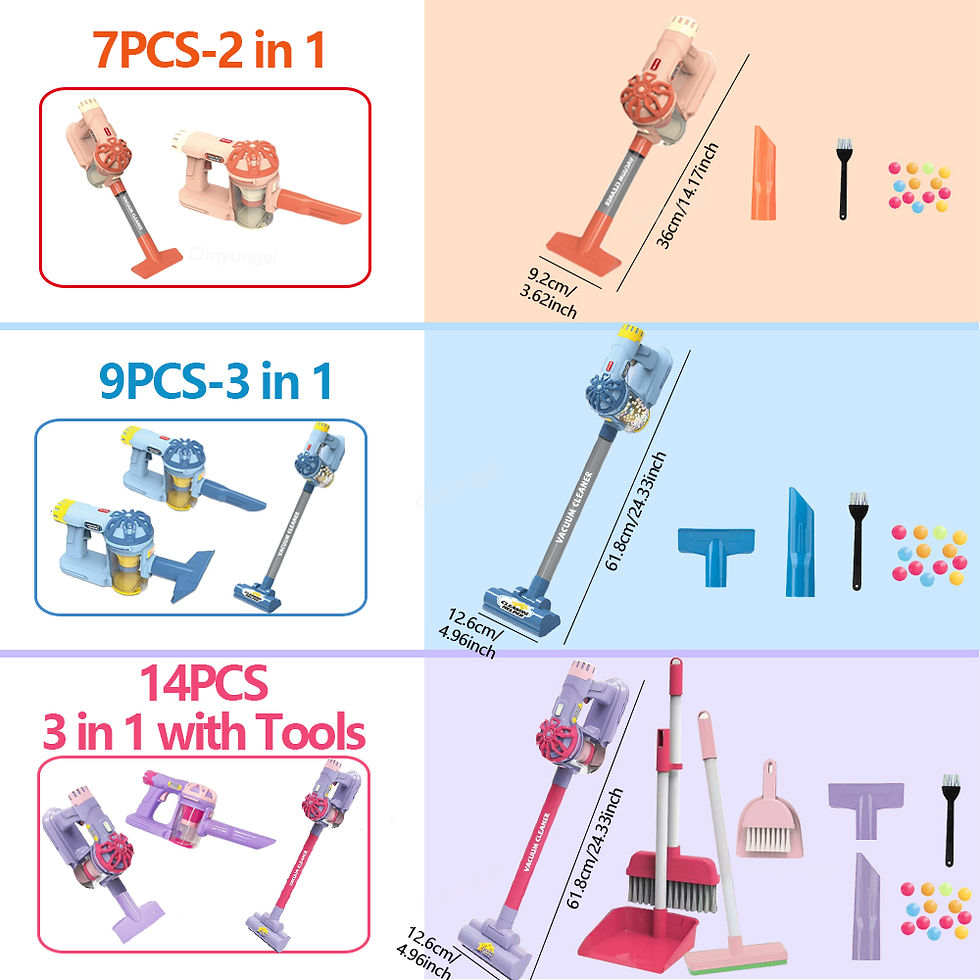 Thumbnail: Kids Simulation Electric Vacuum Cleaner Cleaning Set for Toddlers Role Play Hous