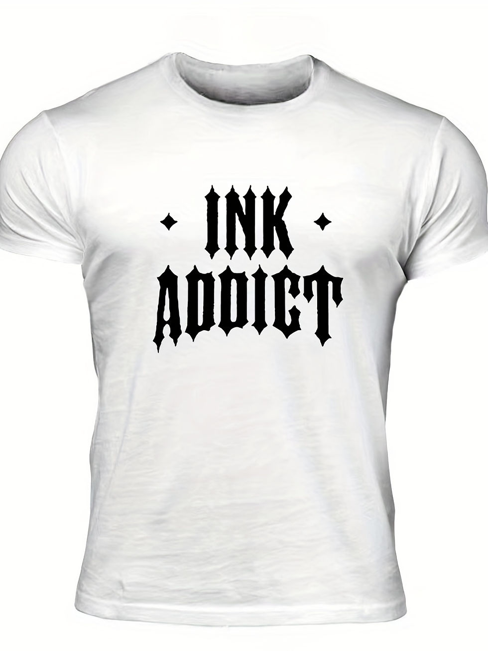Thumbnail: Men's Ink Addict Print T-shirt, Casual Comfy Slightly Stretch Crew Neck Tee, Men