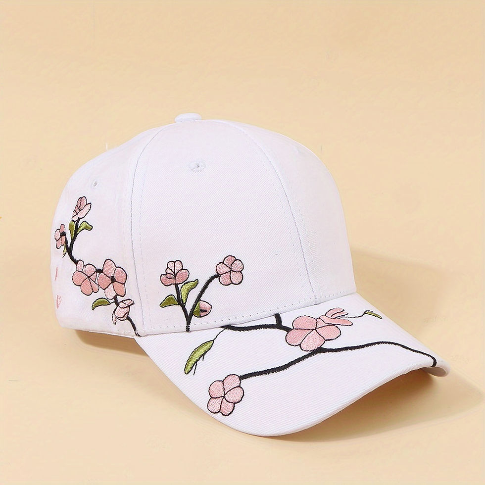 Thumbnail: 1pc Fashion Summer Men And Ladies Baseball Cap Embroidery Plum Blossom Baseball 