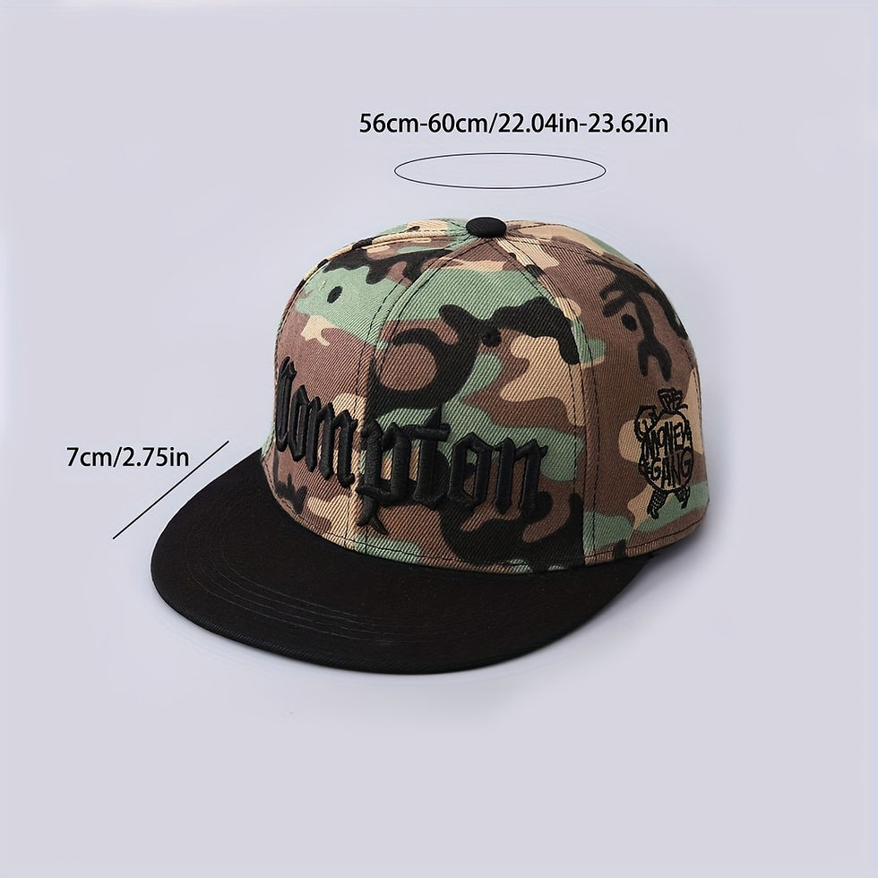 Thumbnail: Unisex Flat Brim Hip-hop Baseball Cap, Letter Embroidery Baseball Hat, Outdoor P