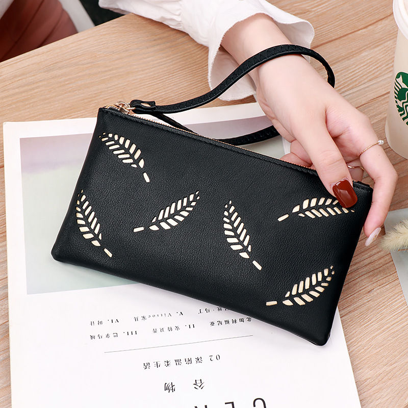 Thumbnail: Hollow Leaves Leather Clutch