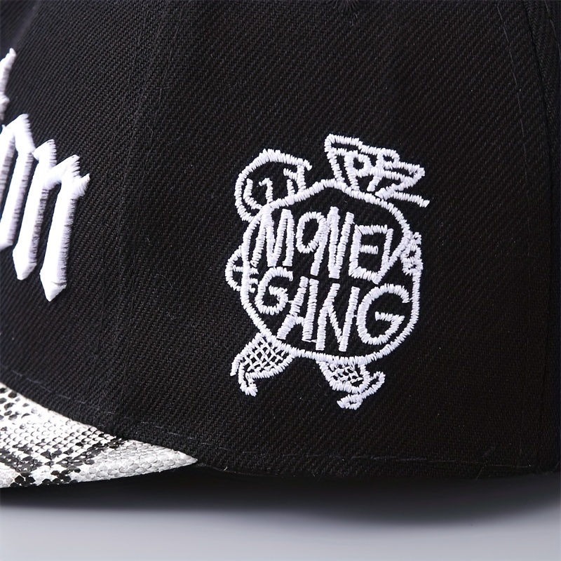 Thumbnail: Unisex Flat Brim Hip-hop Baseball Cap, Letter Embroidery Baseball Hat, Outdoor P