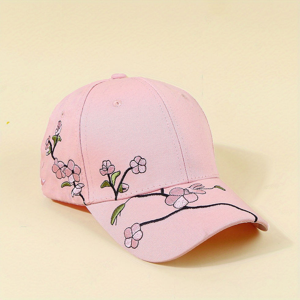Thumbnail: 1pc Fashion Summer Men And Ladies Baseball Cap Embroidery Plum Blossom Baseball 