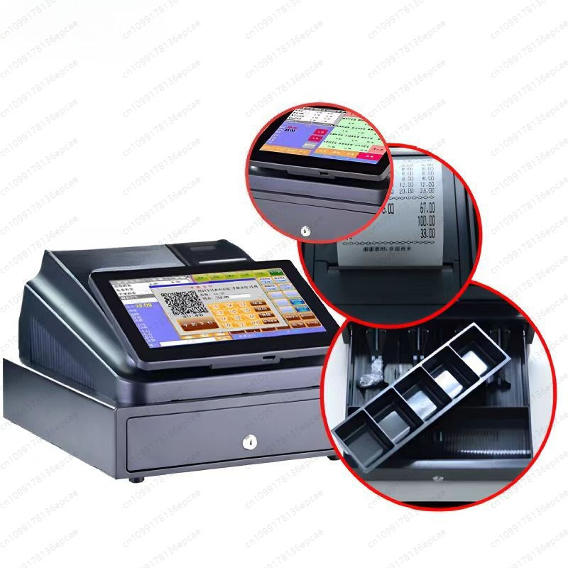Thumbnail: All-in-One Touch Screen POS Cash Register - Multilingual with Built-in Printer f